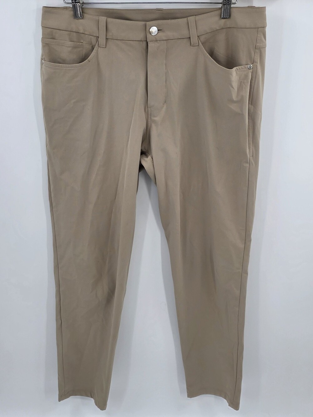 Lululemon ABC Slim Fit Pant Warpstreme Trench Tan Mens Size 33